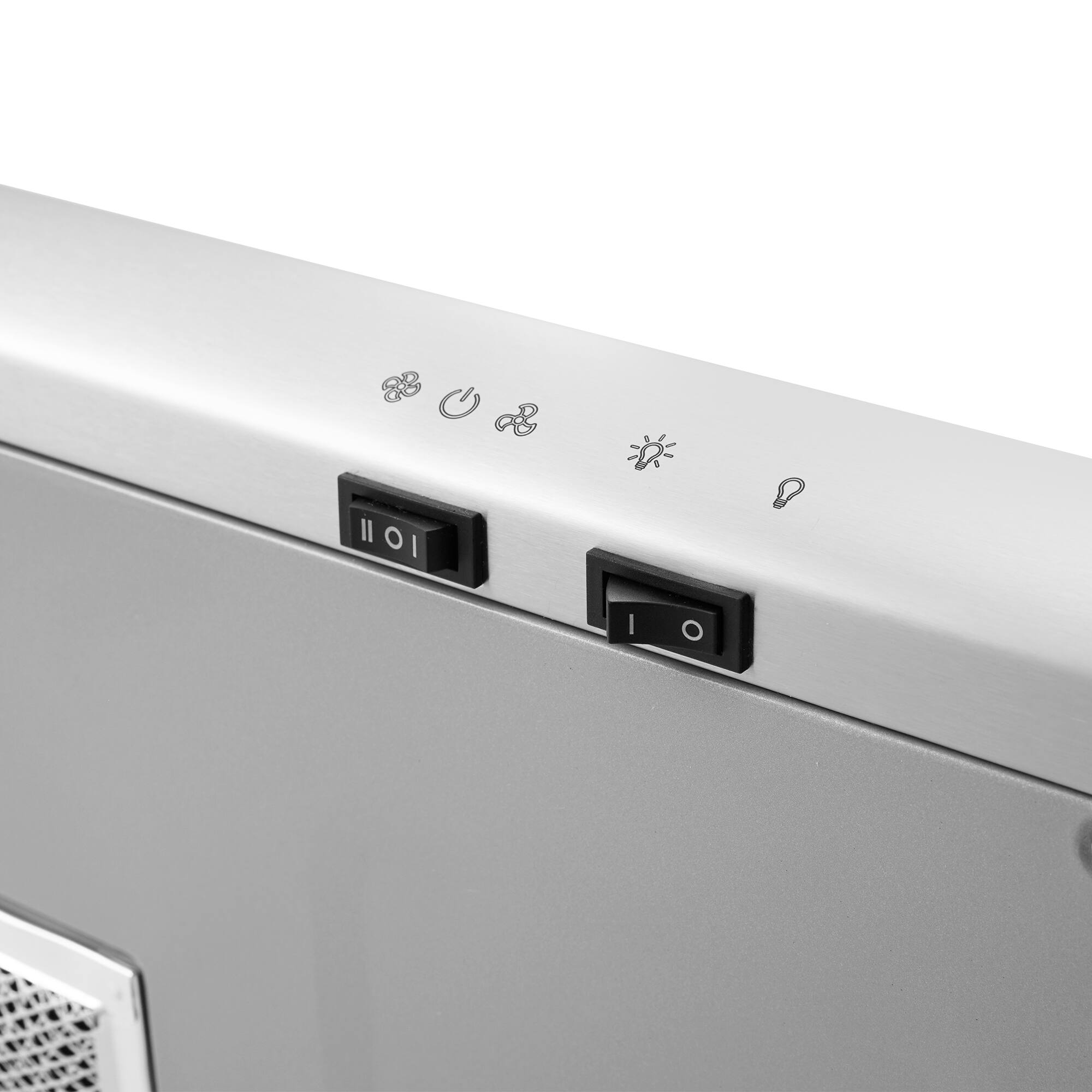 Back. RCA - R-RHUCC30SSS 30 in. Century Collection Ductless 160 CFM Under Cabinet Range Hood, Reusable Filter, Light - Stainless Steel.