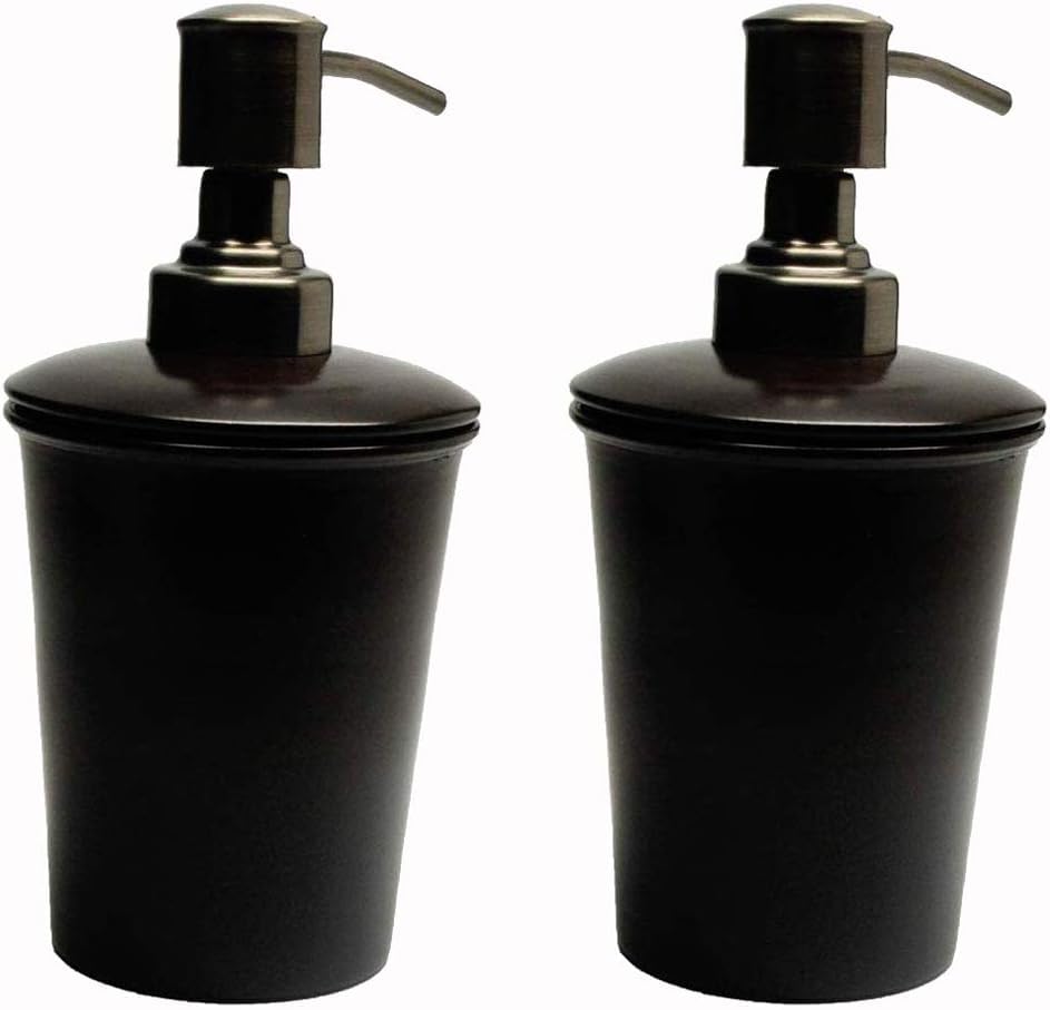 Front. Amber Sporting Goods - Millennium Collection Refillable Dispenser Set - Elegant Antique Copper Finish, (Set of 2).