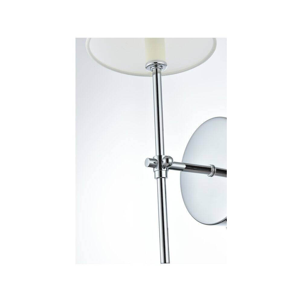 Back. Living District - Mel 5.5 inch Wall Sconce in Chrome - Chrome And White.