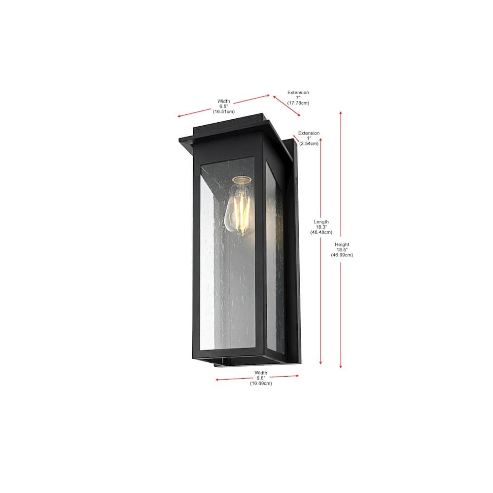 Elegant Lighting - Dunton 7 inch Outdoor Pendant - Black