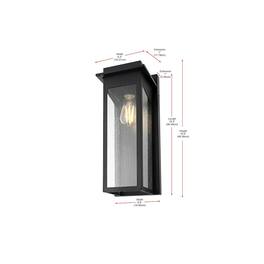 Elegant Lighting - Dunton 7 inch Outdoor Pendant - Black