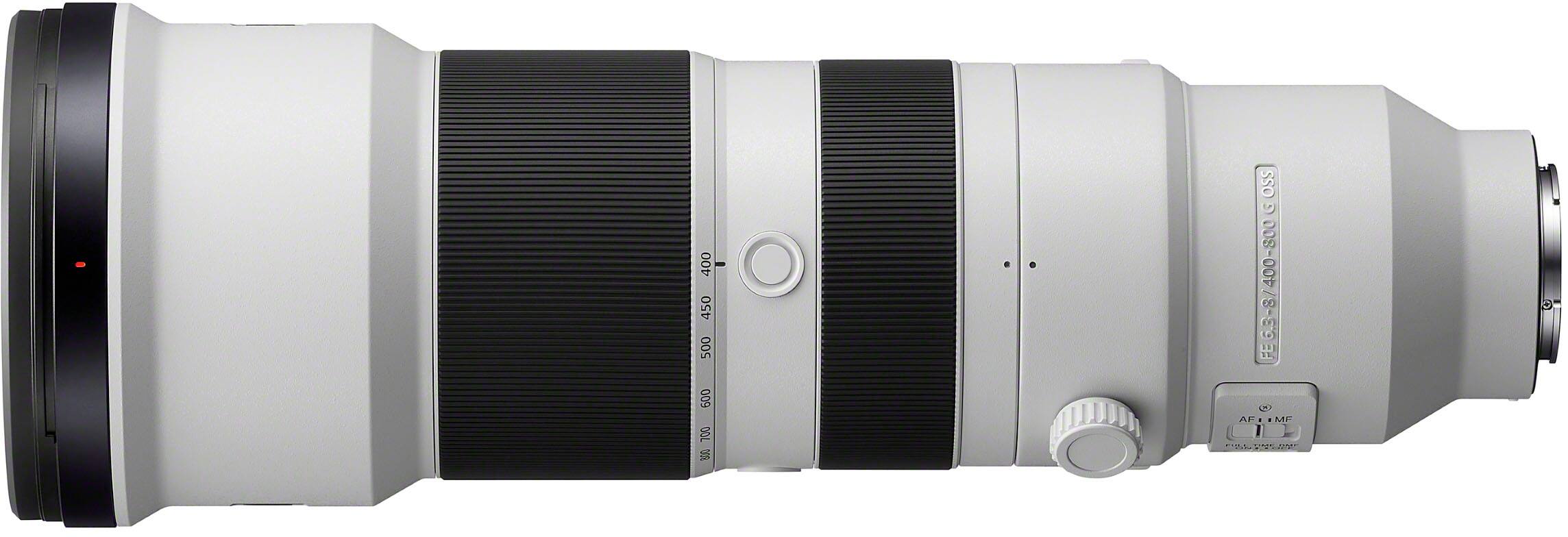 The text on the image reads: "400 450 500 OSS G 8/400-800 60 600 004000 0 AF APLAME M I PL y 15." This text is likely describing the specifications of the camera lens, such as the focal length, aperture, and other technical details.