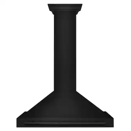 Front. ZLINE - 36 in. Convertible Wall Mount Range Hood with Black Stainless Steel Handle (BSKB4X-36) - Black Stainless Steel.