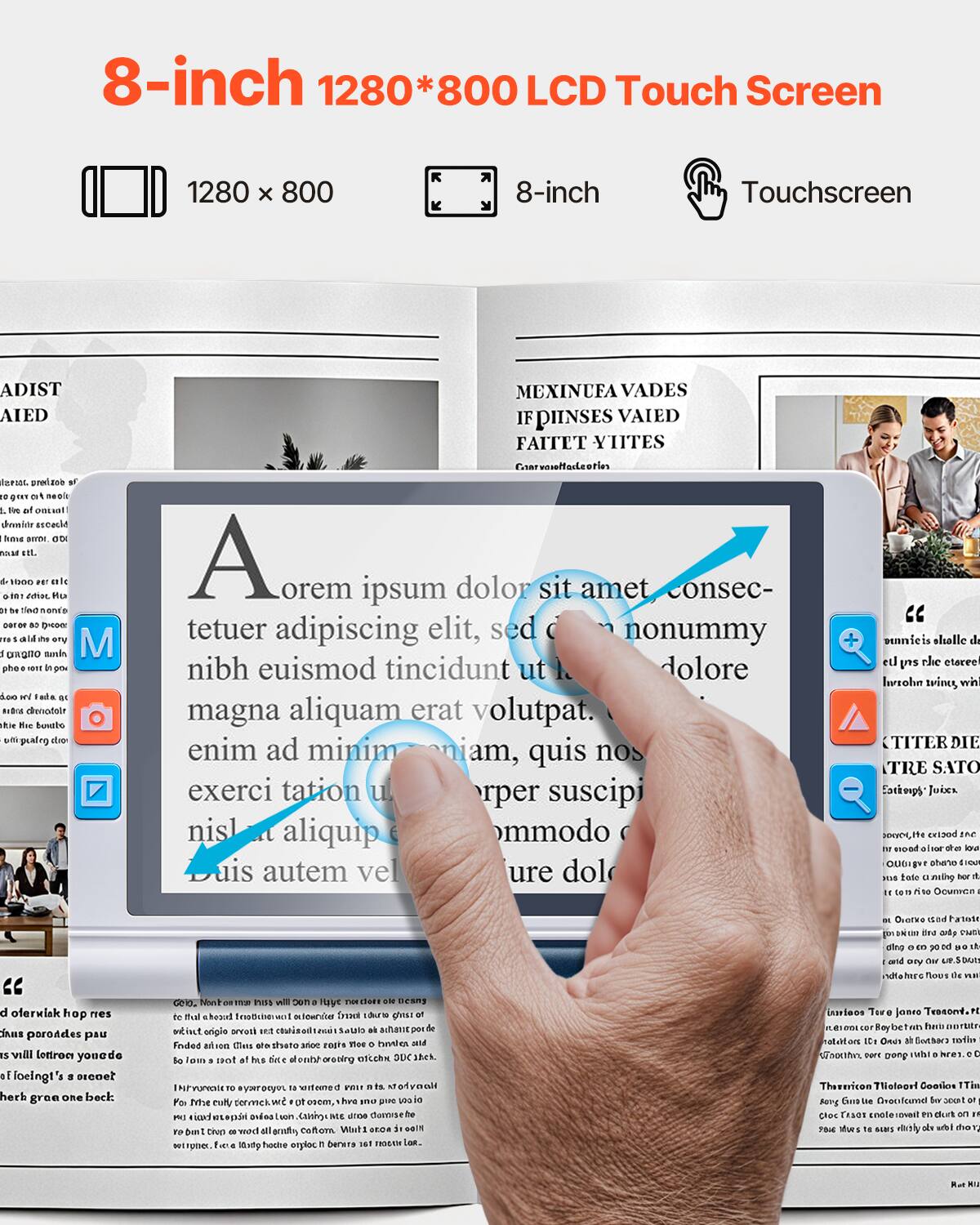 8-inch 1280*800 LCD Touch Screen  
1280 x 800  
8-inch Touchscreen  

ADIST  
AIED  

Lorem ipsum dolor sit amet, consectetur adipiscing elit, sed do eiusmod tempor incididunt ut labore et dolore magna aliqua. Ut enim ad minim veniam, quis nostrud exercitation ullamco laboris nisi ut aliquip ex ea commodo consequat. Duis aute irure dolor in reprehenderit in voluptate velit esse cillum dolore eu fugiat nulla pariatur. Excepteur sint occaecat cupidatat non proident, sunt in culpa qui officia deserunt mollit anim id est laborum.  

MEXINUEA VADES  
IF PINSES VAIED  
FAITET YIITES  

Carvoulasicories  
Aoren  

Lorem ipsum dolor sit amet, consectetur adipiscing elit, sed do eiusmod tempor incididunt ut labore et dolore magna aliqua. Ut enim ad minim veniam, quis nostrud exercitation ullamco laboris nisi ut aliquip ex ea commodo consequat. Duis aute irure dolor in reprehenderit in voluptate velit esse cillum dolore eu fugiat nulla pariatur. Excepteur sint occaecat cupidatat non proident, sunt in culpa qui officia deserunt mollit anim id