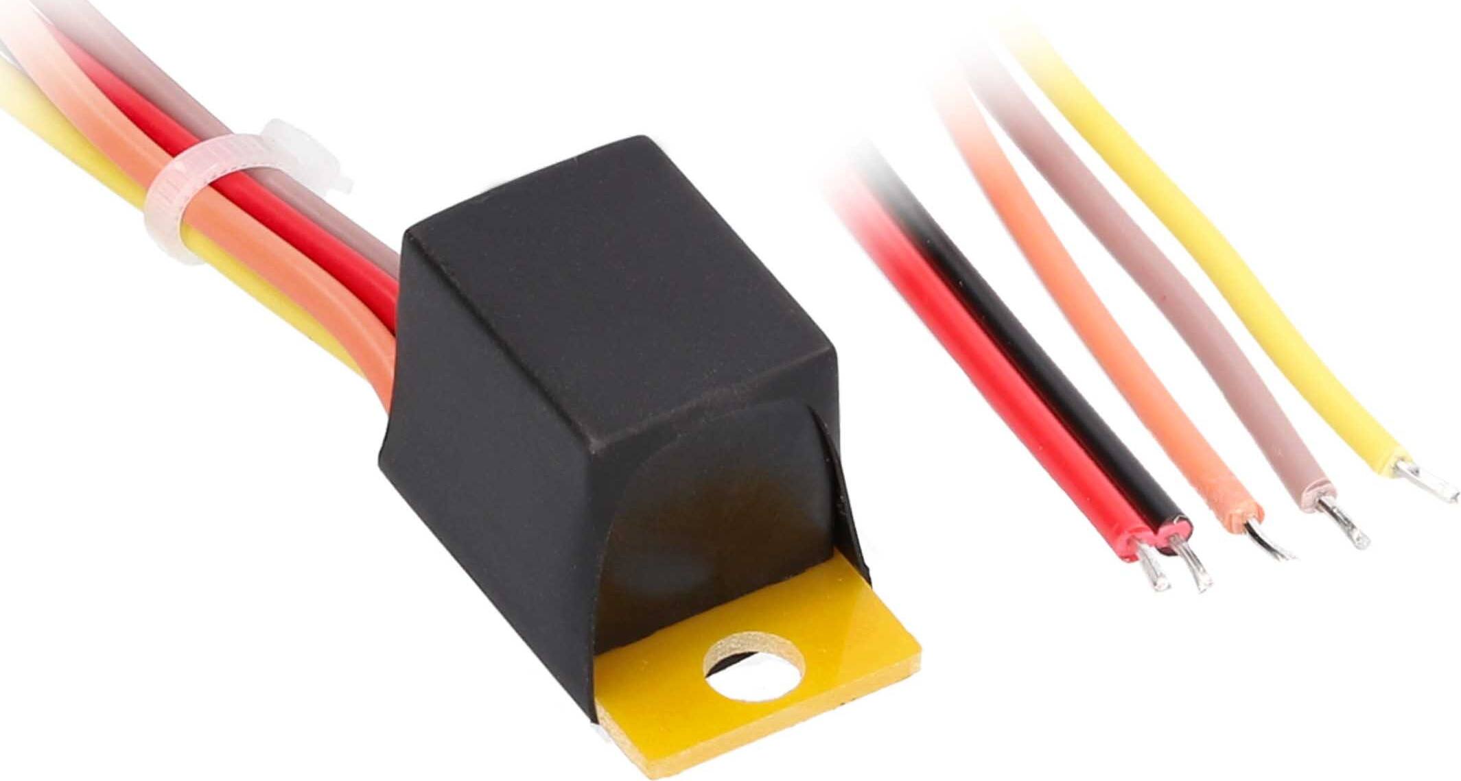 Angle. Metra - Metra Mini Relay Pre-Wired 10/20A for Universal Vehicles - Black.