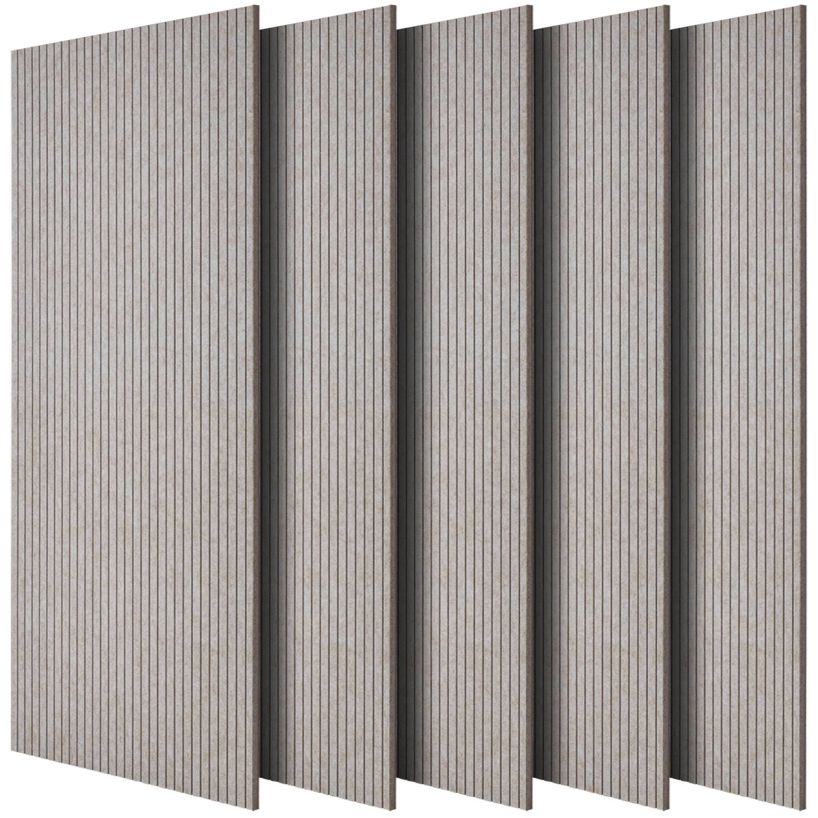 Alt View 5. VEVOR - 5PCS Acoustic Panels with Self Adhesive, 47.2 x 23.6 inch Sound Proof Foam Panels, Polyester Fiber Soundproof Wall - Camel.