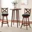Alt View 1. Costway - Set of 2 Bar Stools 30" Classic Bar Height Swivel Chairs for Kitchen Pub - Black/Brown.
