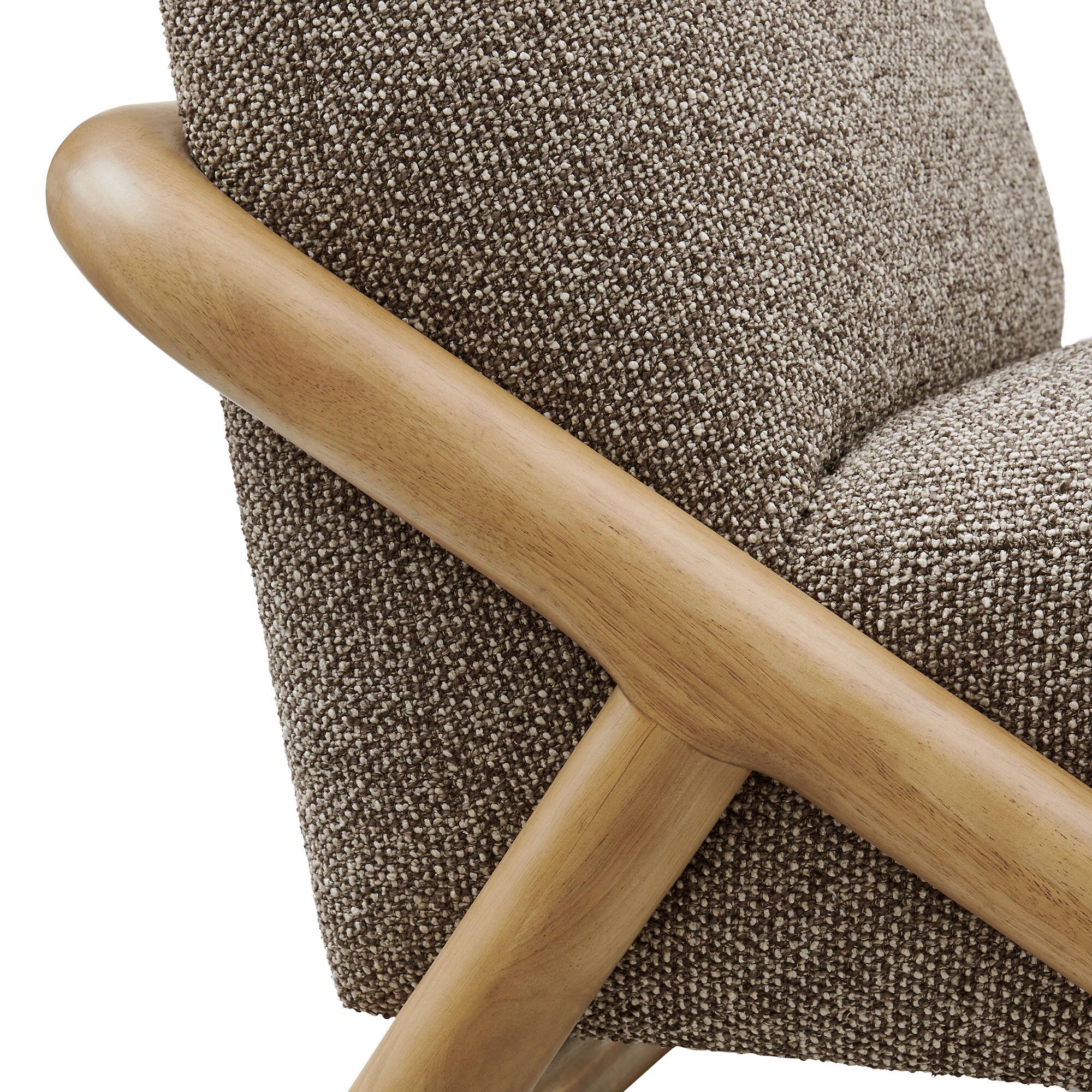 Alt View 6. Modway - Vander Textured Fabric Accent Chair by Modway - Chestnut Earth.