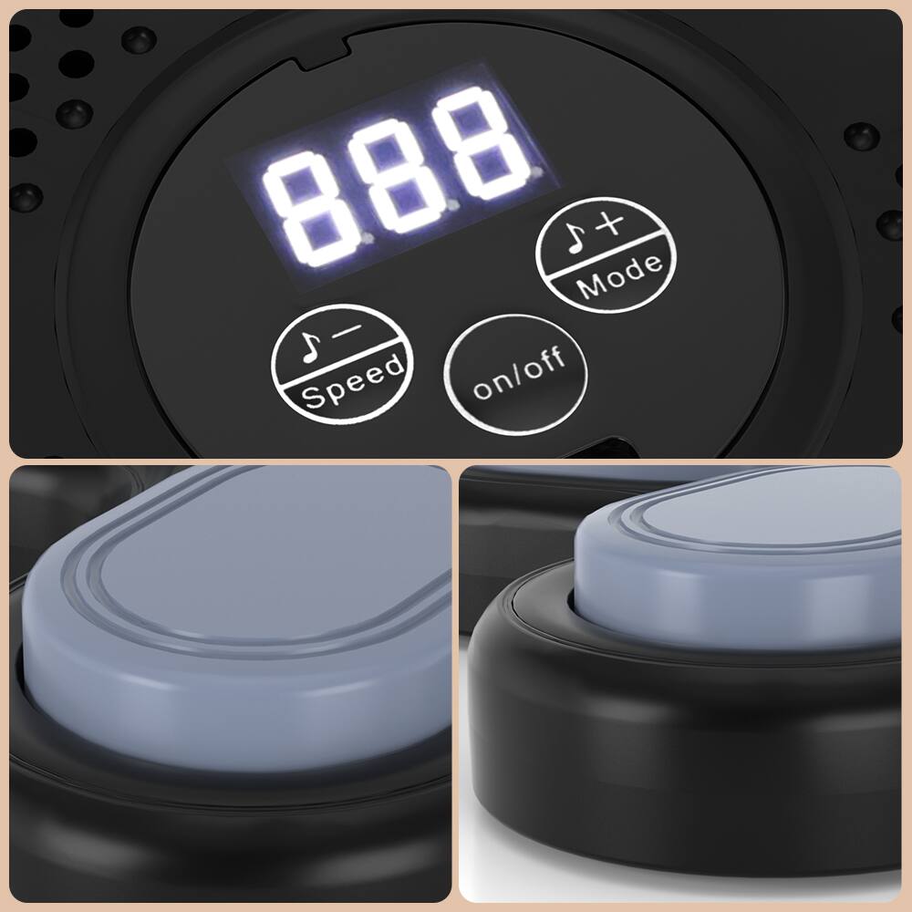 8.88  
Mode +  
Speed -  
on/off