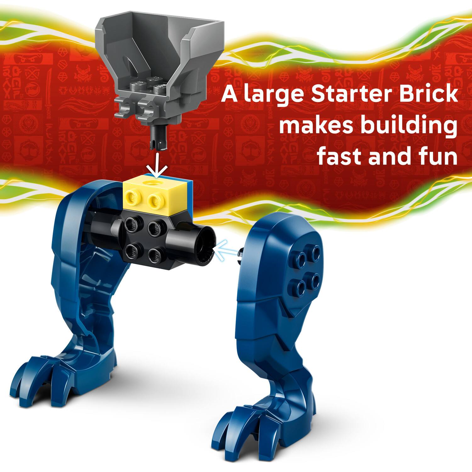 A large Starter Brick makes building fast and fun