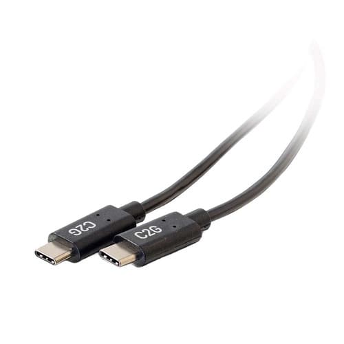 C2G - 757120288268 USB-C To USB-C Cable - USB-C 2.0 Male to Male - 6 Feet Cable - 3 Amps - Black
