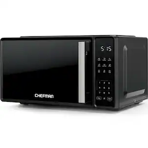 Chefman - Countertop Microwave Oven 0.7 Cu. Ft., 700 Watts with 3 Presets and 10 Power Levels - Black
