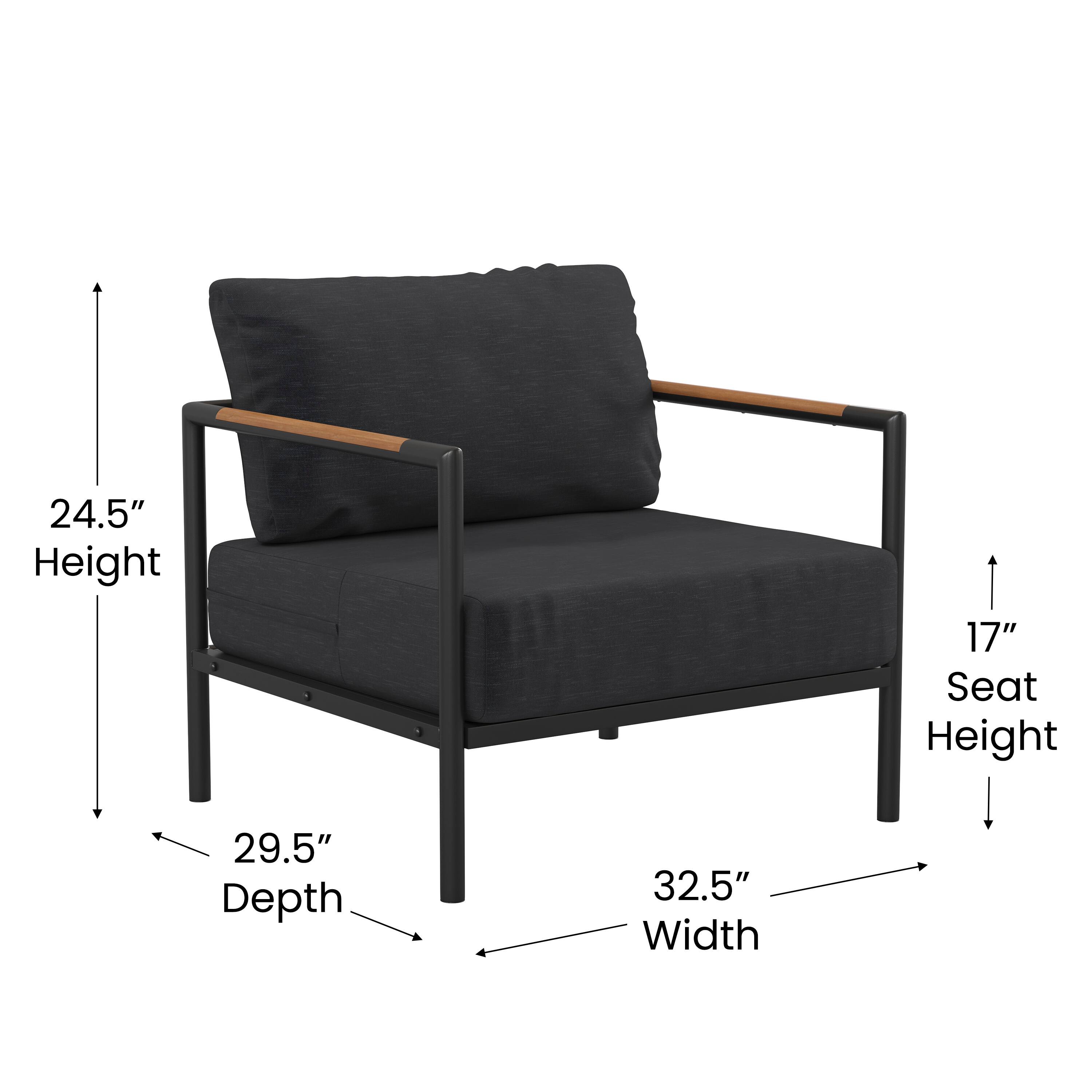 24.5" Height  
17" Seat Height  
29.5" Depth  
32.5" Width