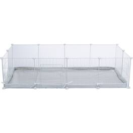 TRIXIE - Indoor Enclosure for Small Pets, Indoor Pen with Water-Resistent Base - Gray