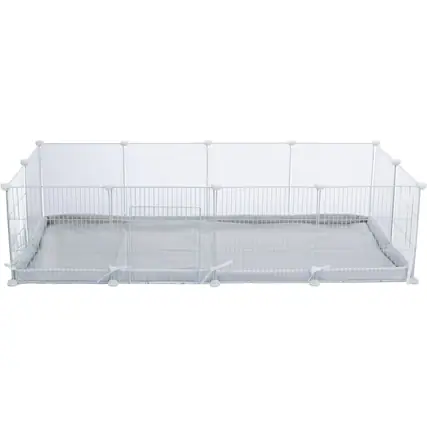 Front. TRIXIE - Indoor Enclosure for Small Pets, Indoor Pen with Water-Resistent Base - Gray.