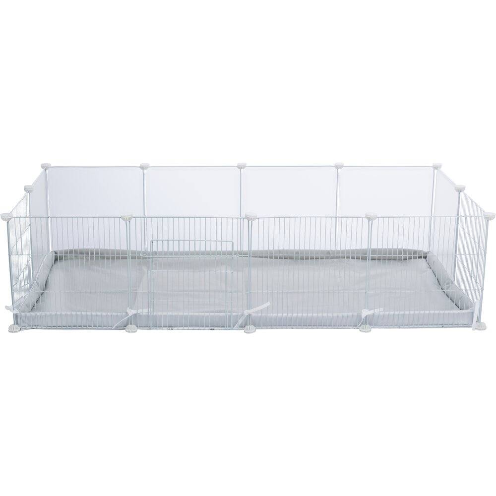 Front. TRIXIE - Indoor Enclosure for Small Pets, Indoor Pen with Water-Resistent Base - Gray.