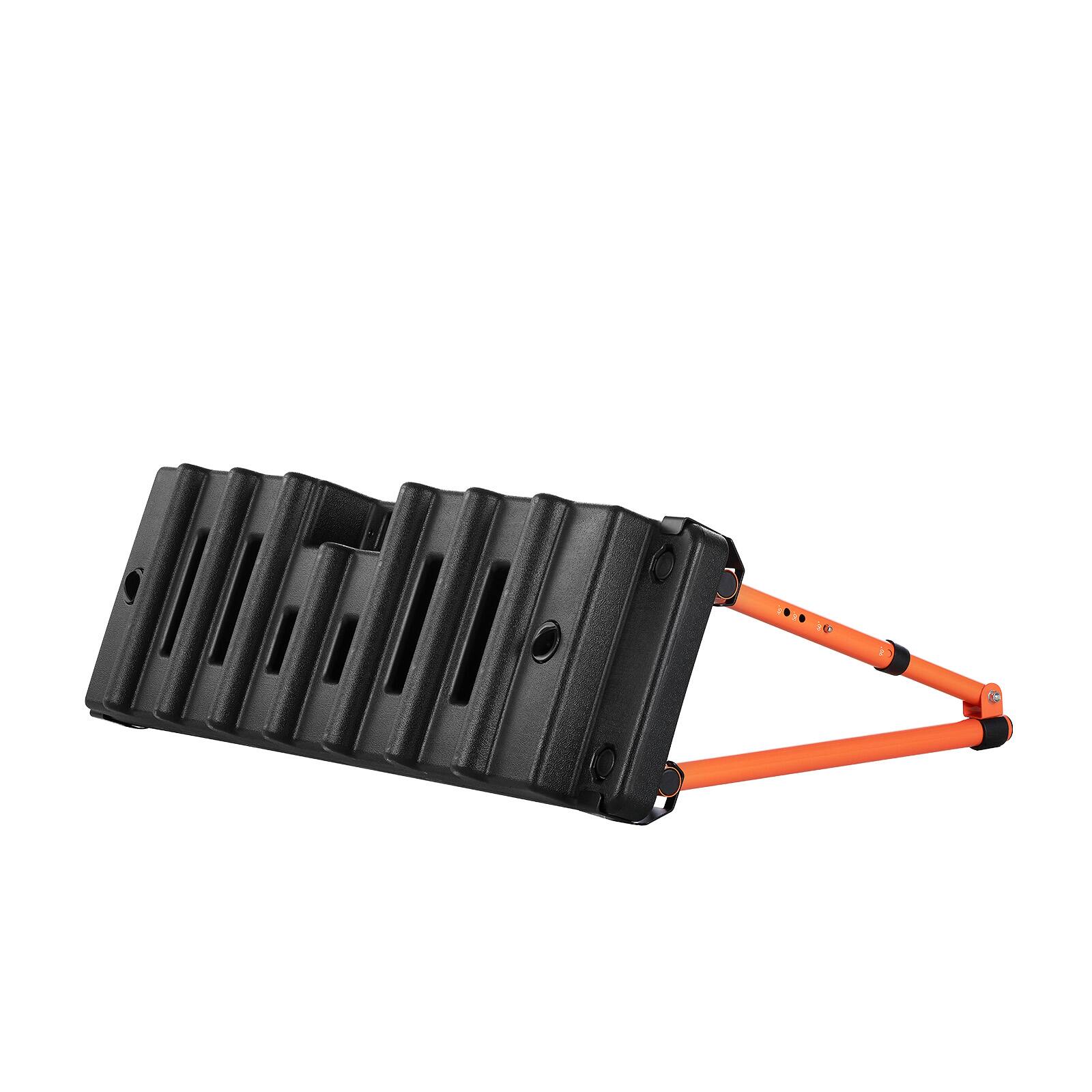Alt View 5. VEVOR - Soccer Rebounder Board, 37.4 x 9.8 in Dual-Sided Soccer Rebound Wall, 4 Adjustable Angles, Portable Water-Fillable PE - Black.