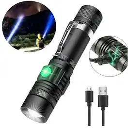 Home Collection - Super Bright LED Tactical Flashlight – Zoomable Rechargeable Handheld Torch