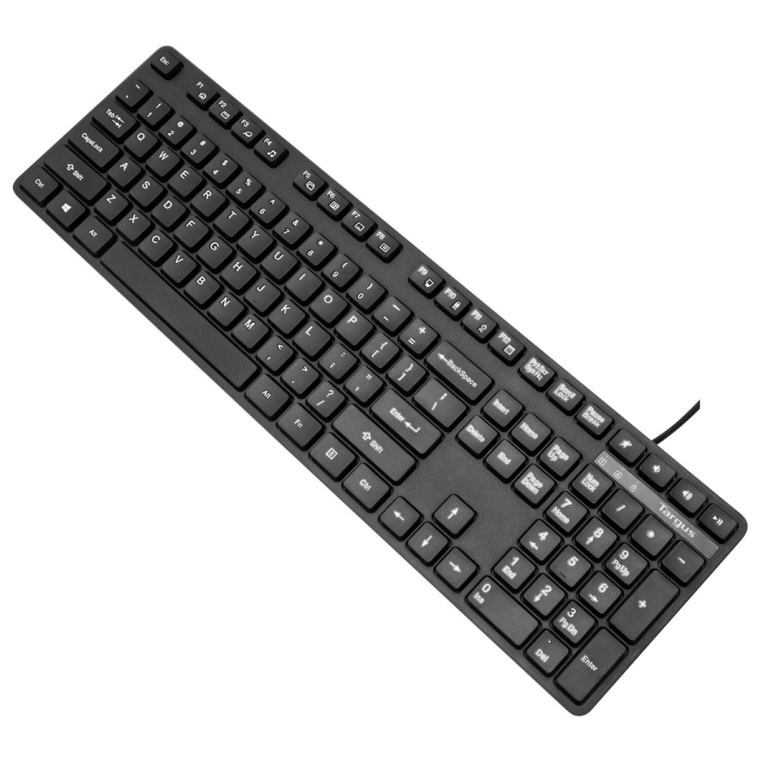 Left. Targus - USB Wried Keyboard - Black.