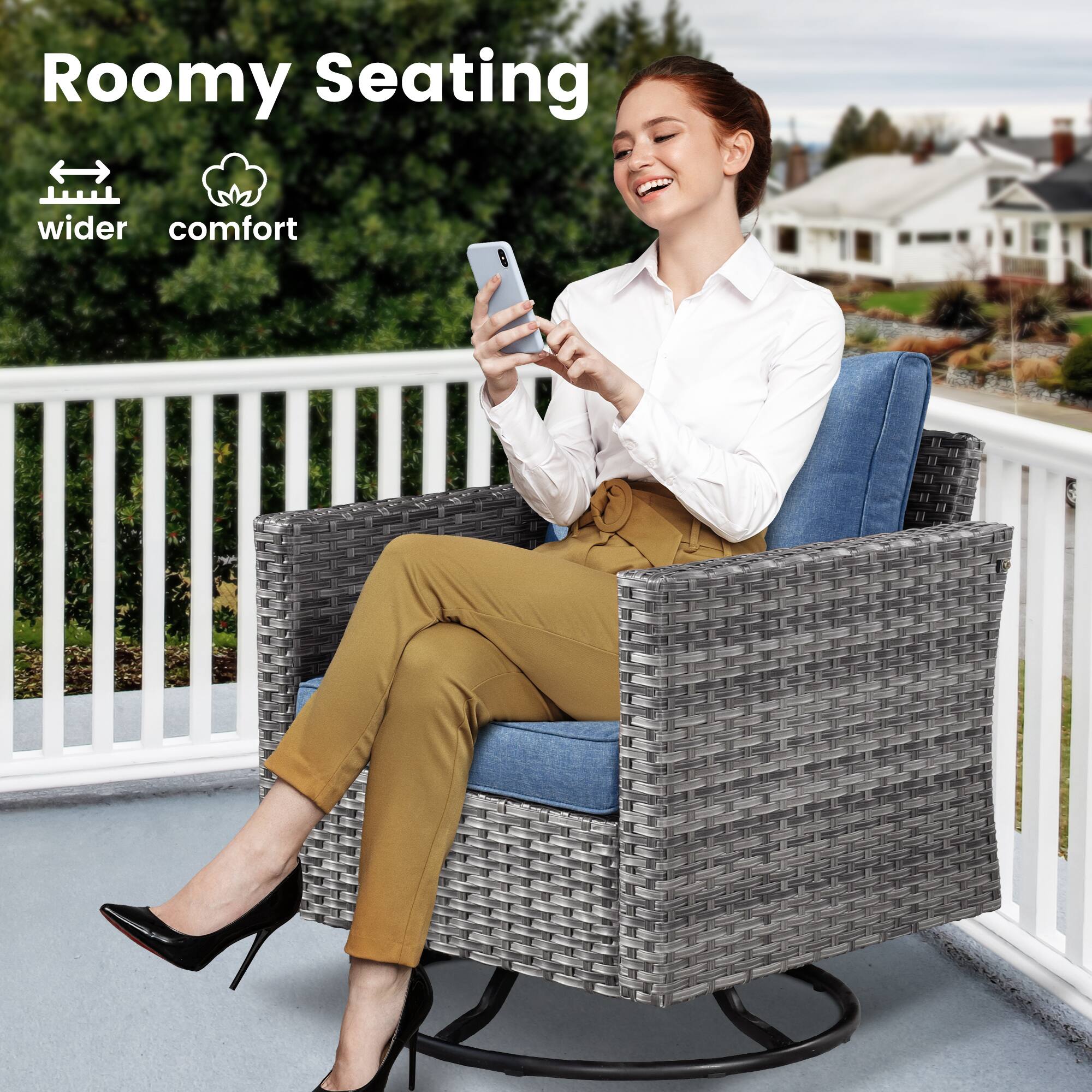 Roomy Seating  
wider comfort