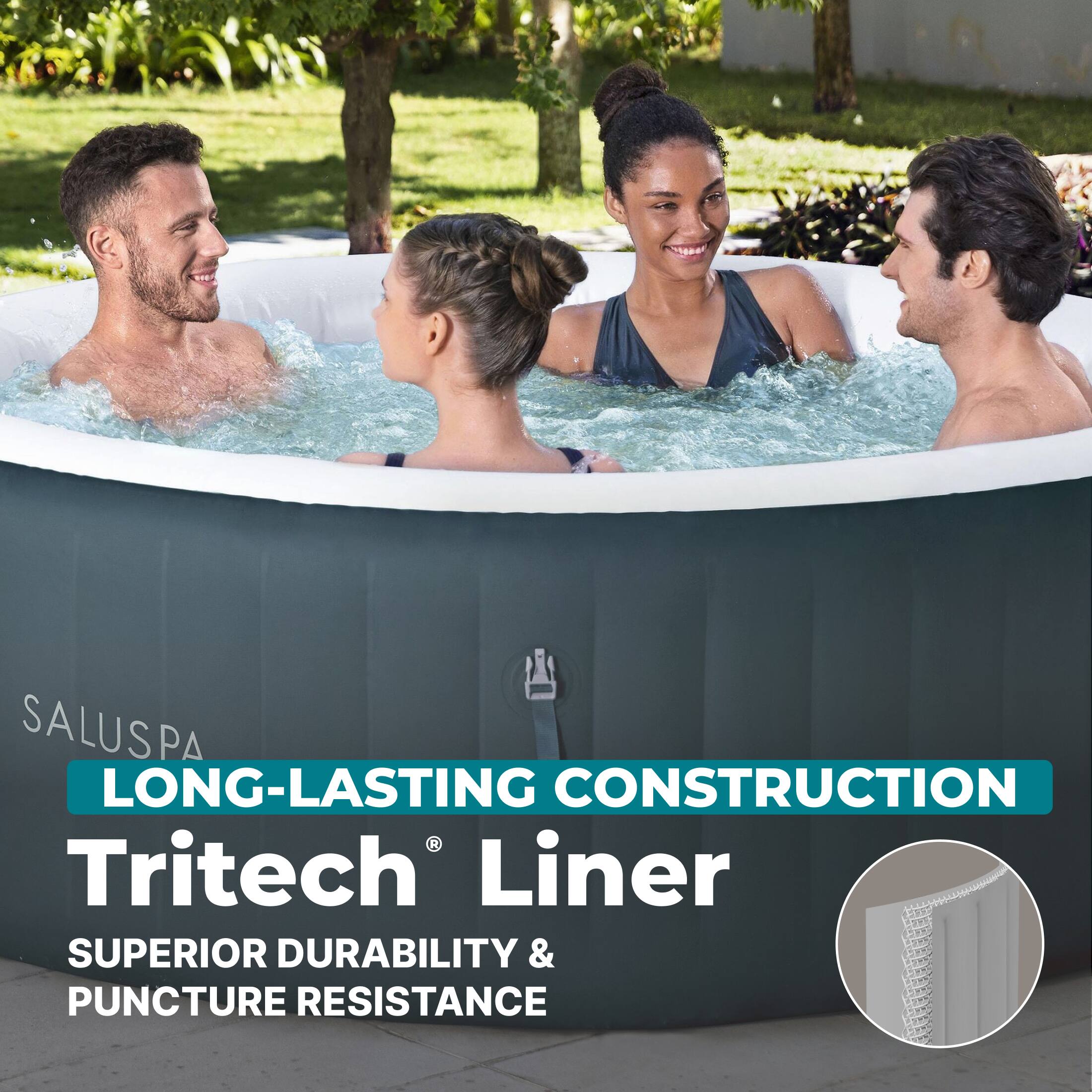 SALUSPA  
LONG-LASTING CONSTRUCTION  
Tritech® Liner  
SUPERIOR DURABILITY & PUNCTURE RESISTANCE