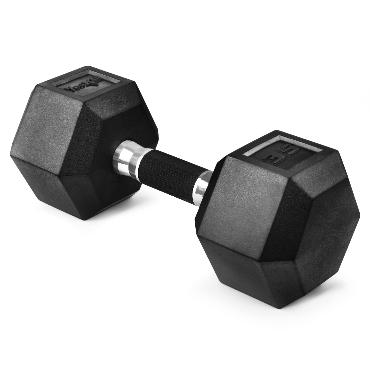 Front. ThinkLink Electronic - Rubber Grip Encased Hex Dumbbell Hand Weights With Anti slip 5 s Single p DURABLE MATERIAL PVC coating helps - 35 Pounds.