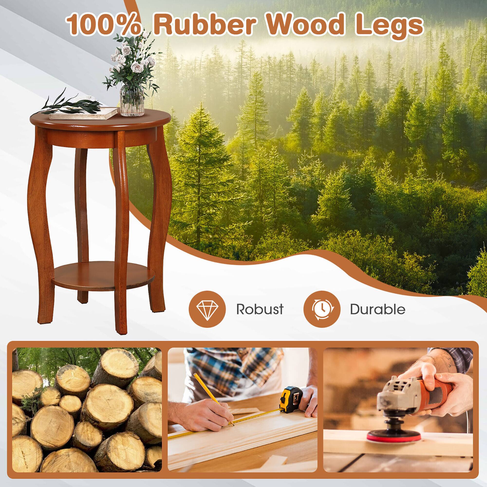 100% Rubber Wood Legs

Robust Durable