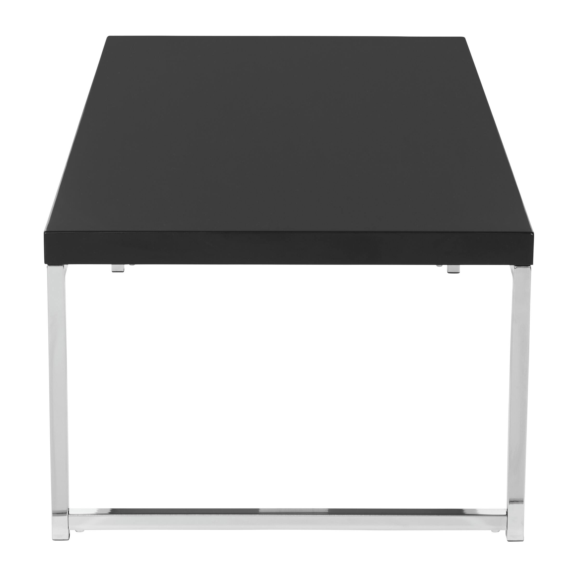 Left. OSP Home Furnishings - Wall Street Coffee Table - Black / Chrome Finish.