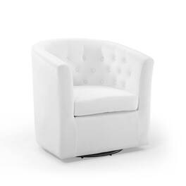 Prospect Tufted Performance Velvet Swivel Armchair by Modway - White
