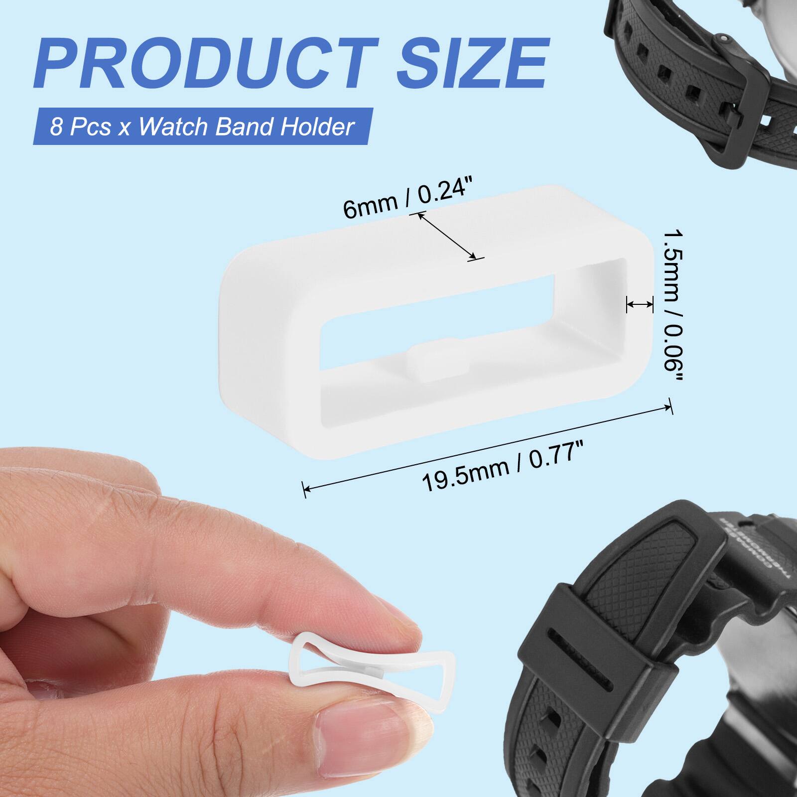 PRODUCT SIZE  
8 Pcs x Watch Band Holder  
6mm / 0.24"  
19.5mm / 0.77"  
1.5mm / 0.06"