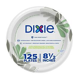 Dixie - Pathways 8.5" Paper Plates, 125 Plates/Pack - Multicolored