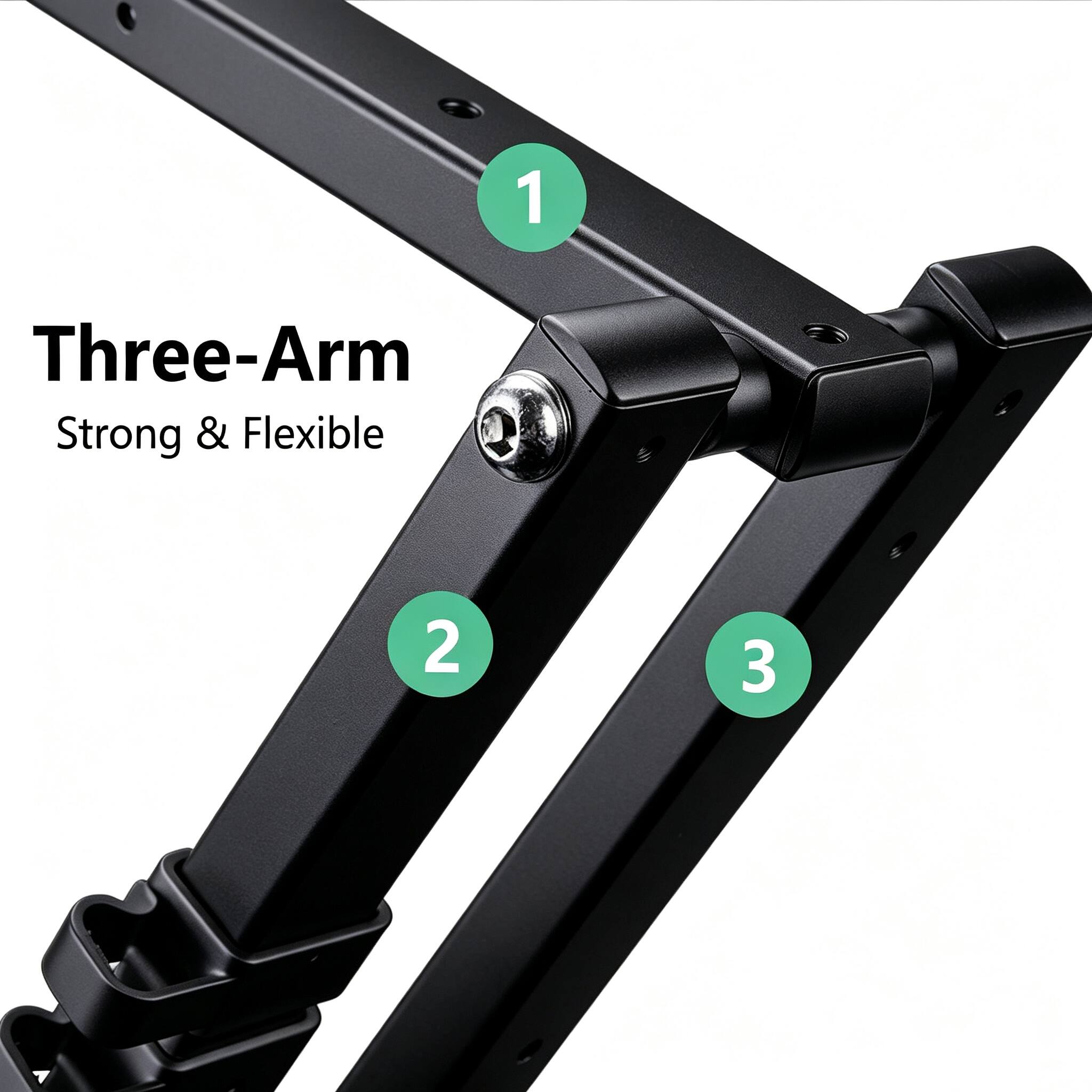 1
Three-Arm
Strong & Flexible
2
3