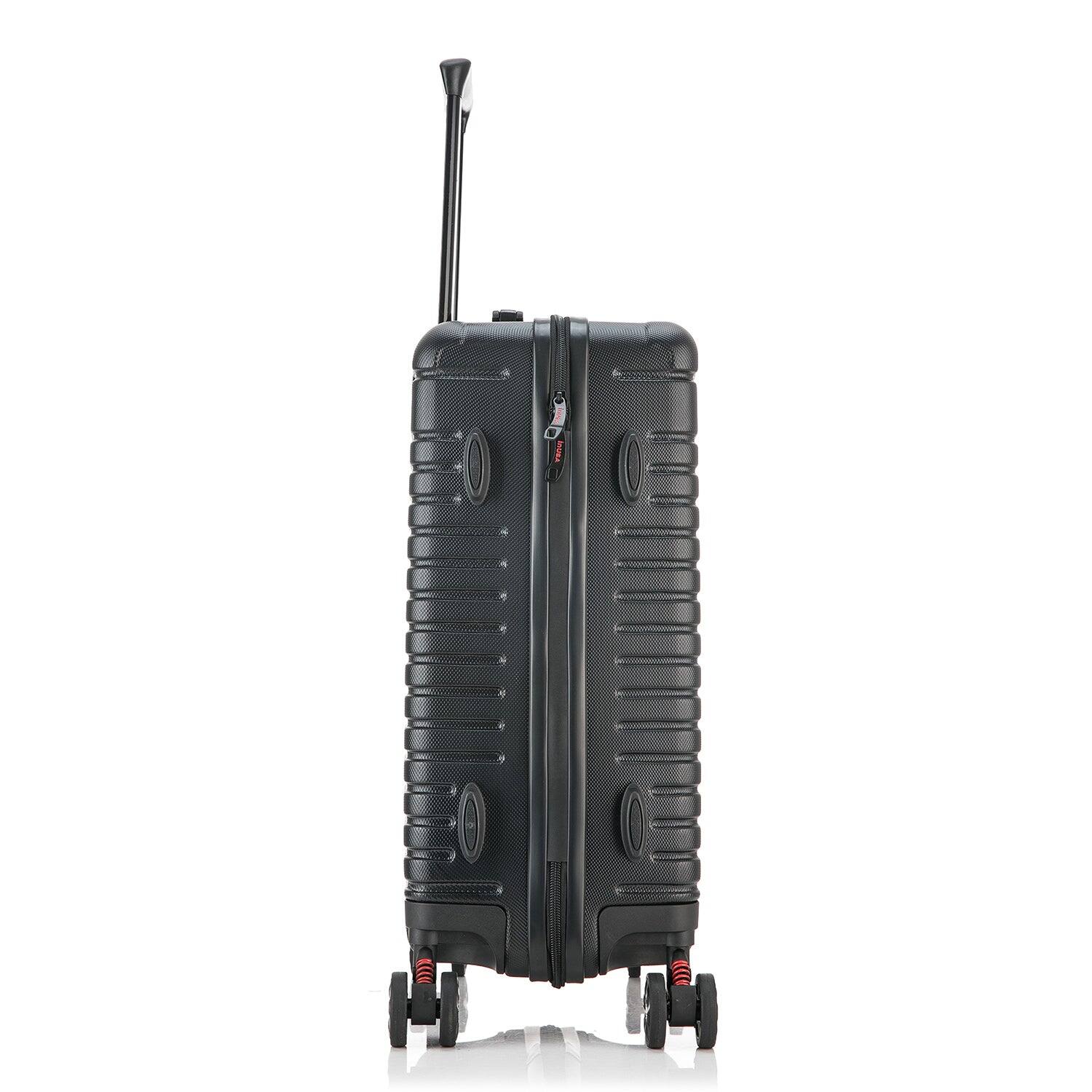Alt View 3. InUSA - Deep lightweight hardside spinner luggage 20" carry-on - BLACK.