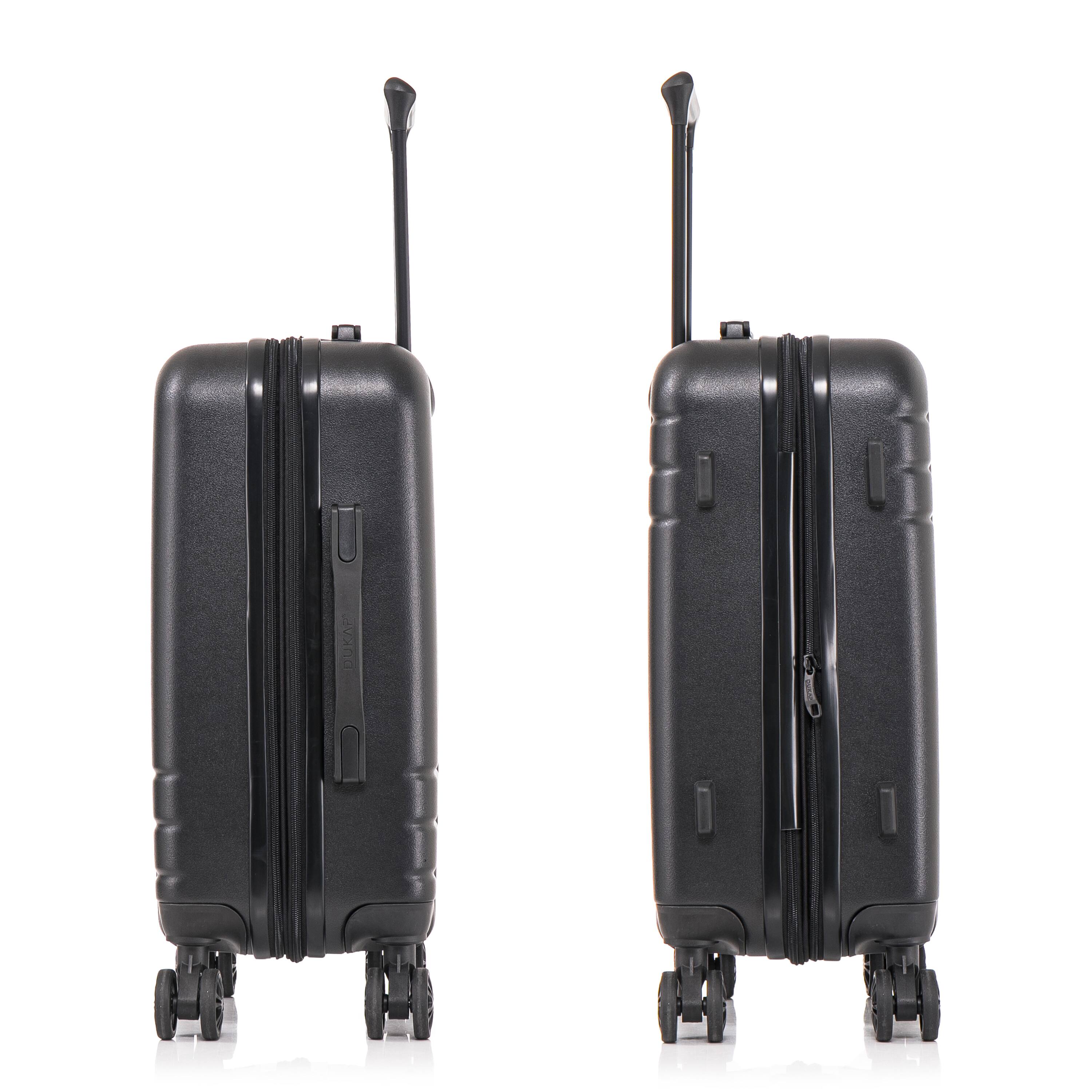 Alt View 3. DUKAP - Zahav Lightweight Hardside Spinner Luggage 20" Carry-On - BLACK.