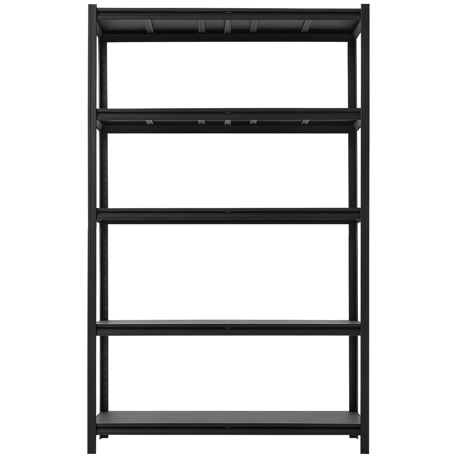 Alt View 5. VEVOR - Storage Shelves, 5-Tier Adjustable, 3000 lbs Capacity, Heavy Duty Garage Storage Shelving Unit, Metal Utility Rack Shelf - Black.