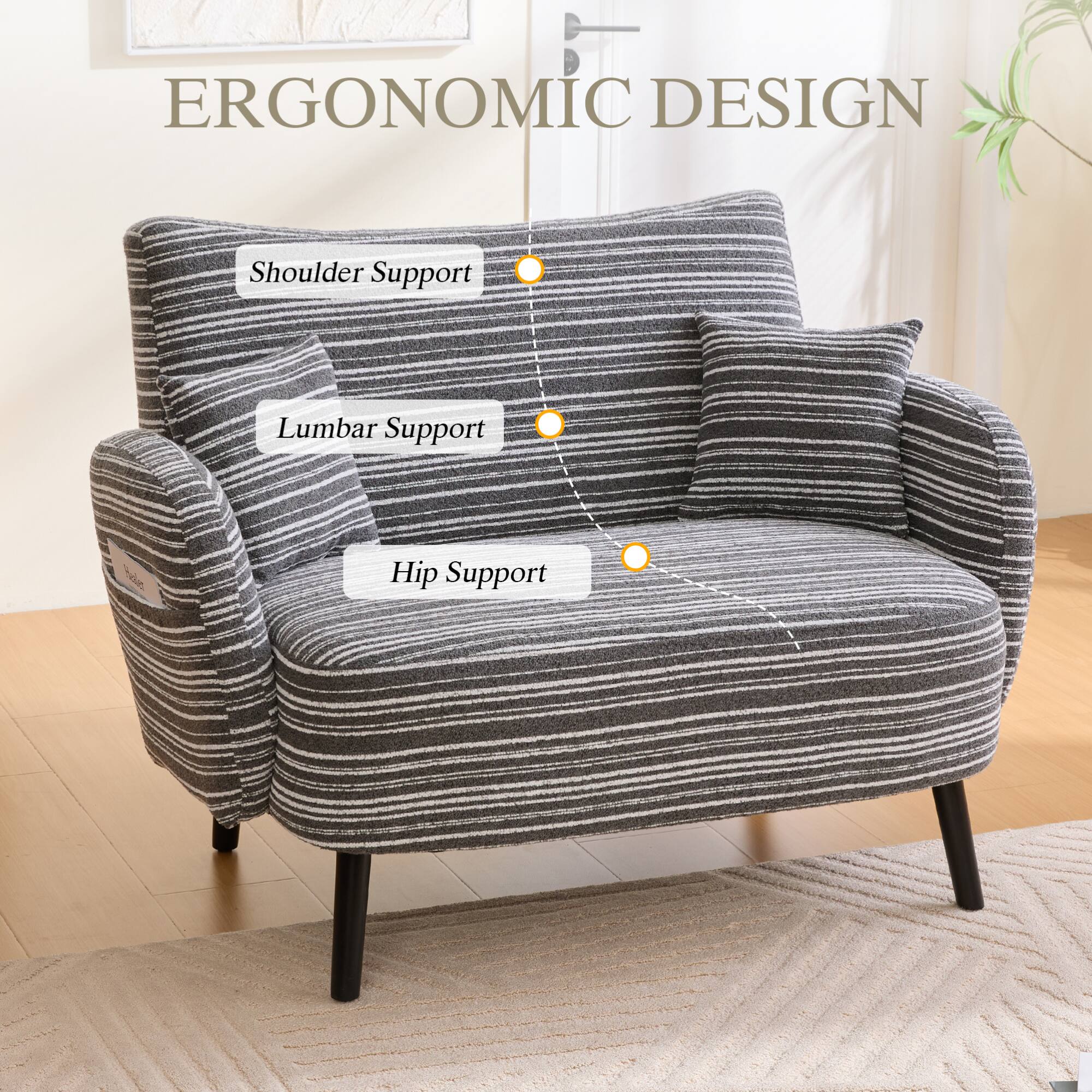 ERGONOMIC DESIGN

- Shoulder Support
- Lumbar Support
- Hip Support