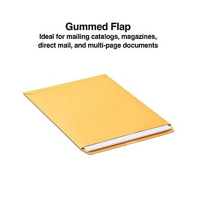 Gummed Flap  
Ideal for mailing catalogs, magazines, direct mail, and multi-page documents