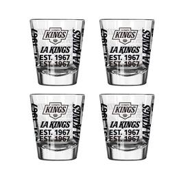 Logo Brands - Los Angeles Kings 4-Pack 2oz. Shot Glass Set - Multicolor