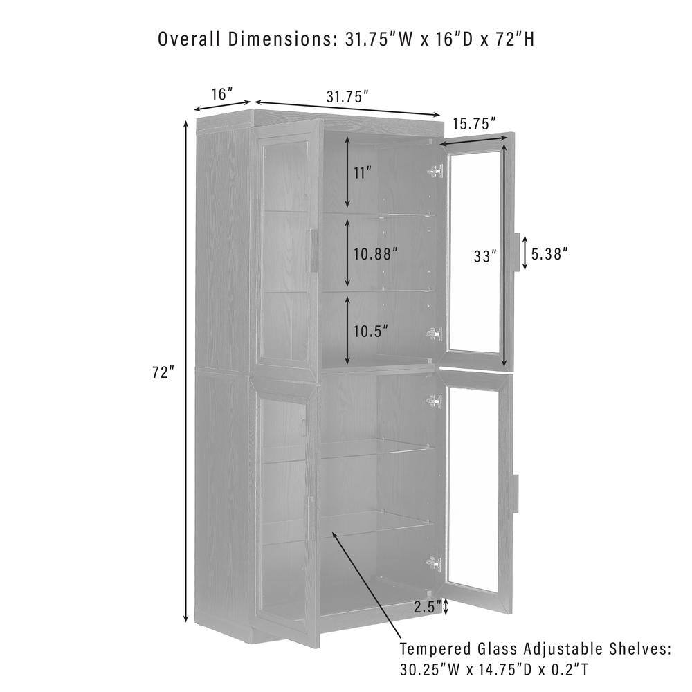 Crosley Furniture - Essen Glass Door Kitchen Pantry Storage Cabinet - Black price history on PriceWatchPro