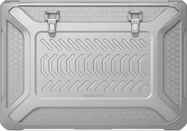 Front. SaharaCase - Raider UltraArmor Case for Apple MacBook Air 15" M2/M3/M4 (2023-2025) Laptops - Space Gray.