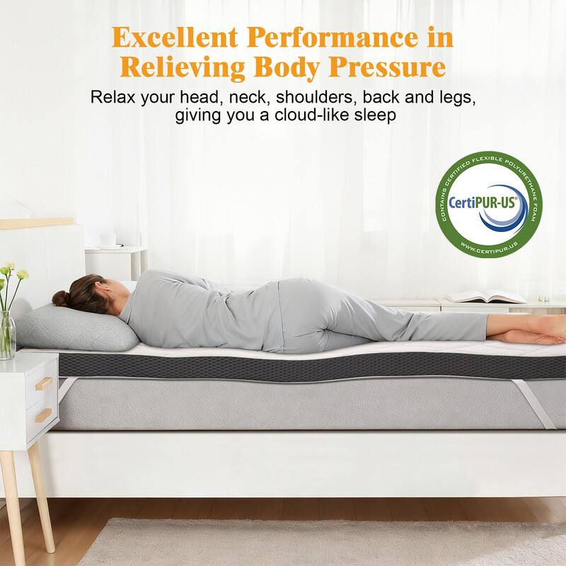 Excellent Performance in Relieving Body Pressure

Relax your head, neck, shoulders, back and legs, giving you a cloud-like sleep

FLEXIBLE CERTIFIED POLYURETHANE CONTAINS CertiPUR-US FOAM

WWW.CERTIPUR.US
