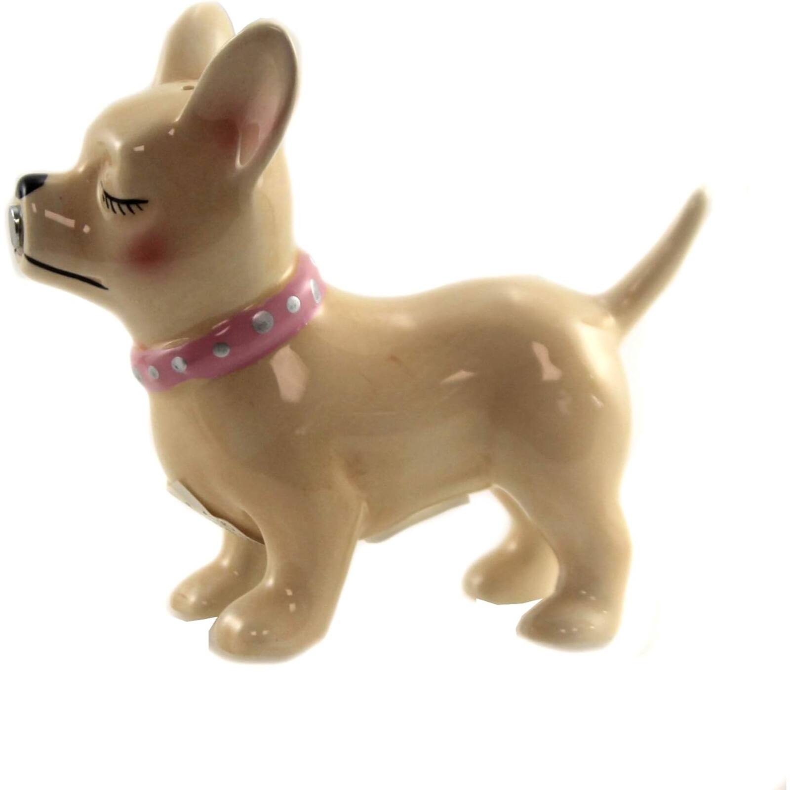 Left. Pacific Trading - Kissing Chihuahuas Pucker Up Pups Salt and Pepper Shaker Set Magnetic - Multicolor.