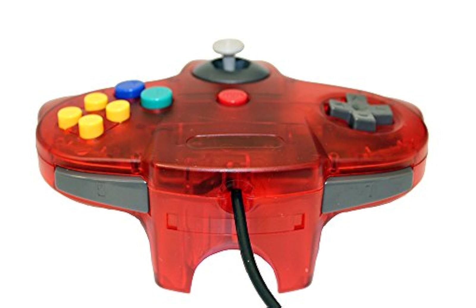Alt View 2. Mars Devices - Transparent Red Replacement Controller for Nintendo N64 - Red.