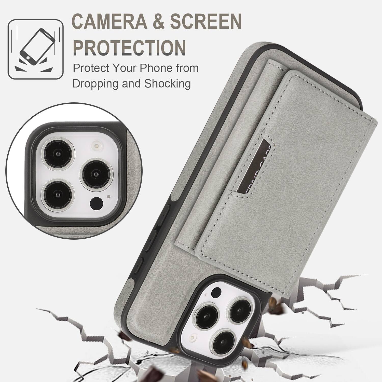 CAMERA & SCREEN PROTECTION  
Protect Your Phone from Dropping and Shocking