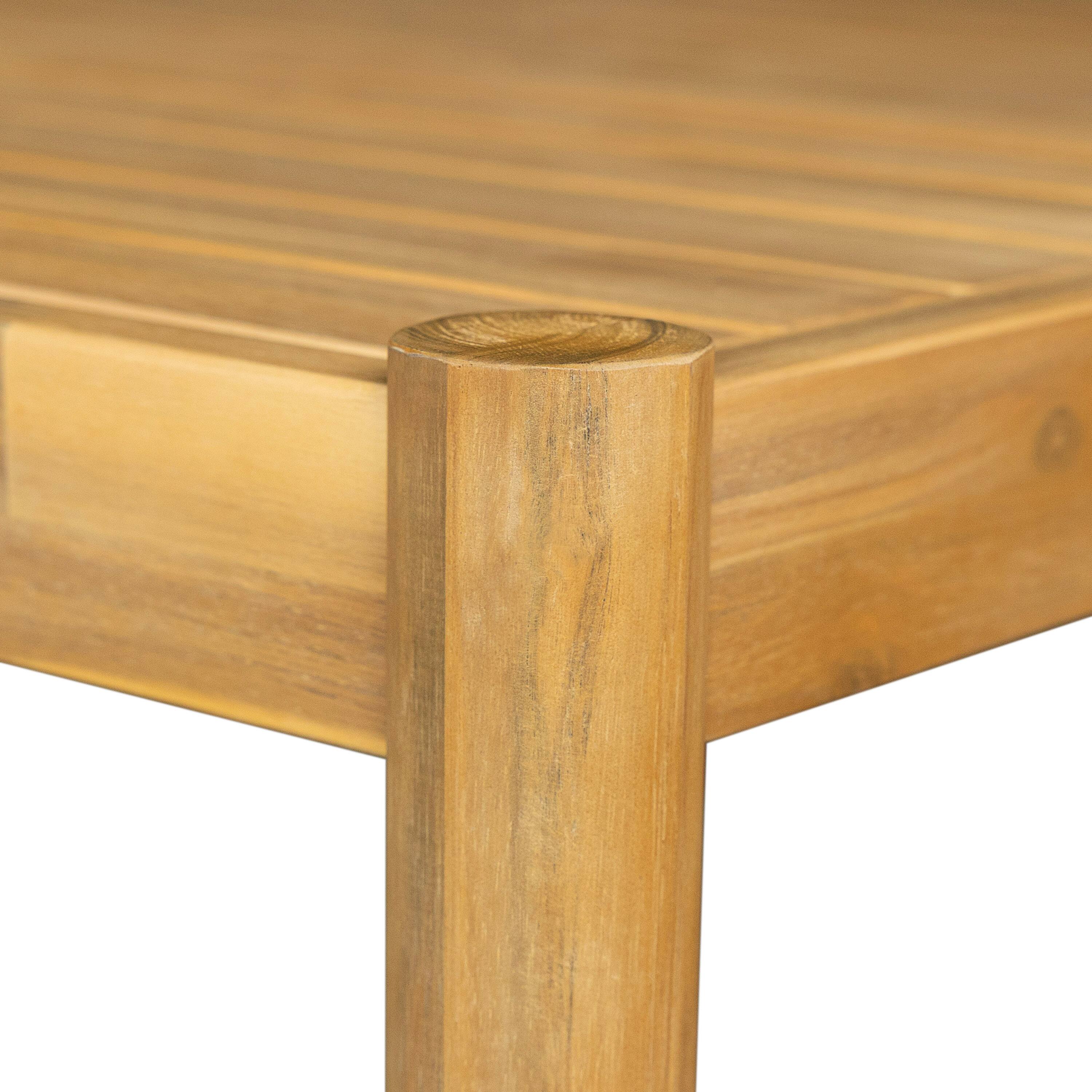 Alt View 2. Mondawe - 55"L Acacia Wood Dining Table - Light Teak.