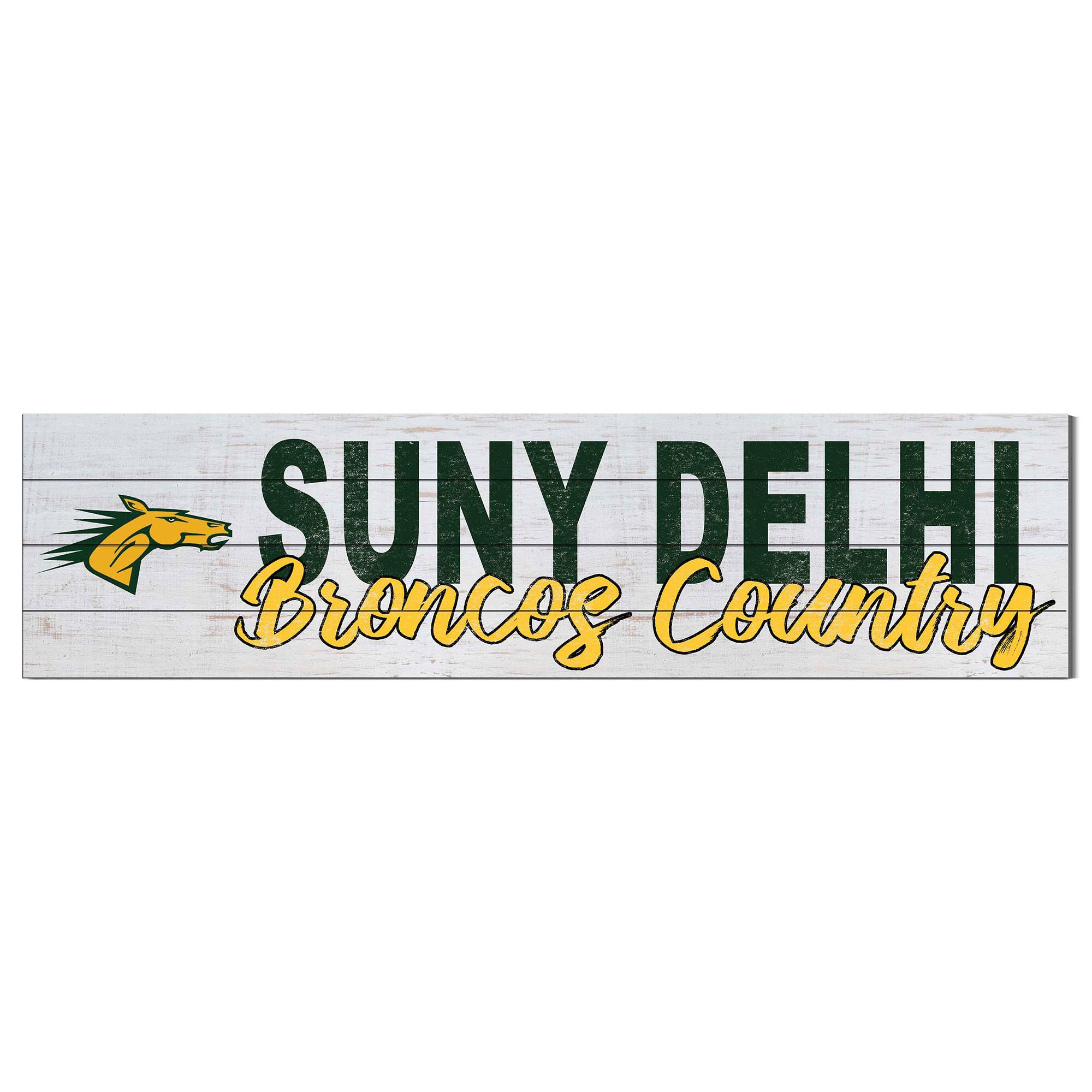 SUNY Delhi Broncos 10" x 40" Logo Sign