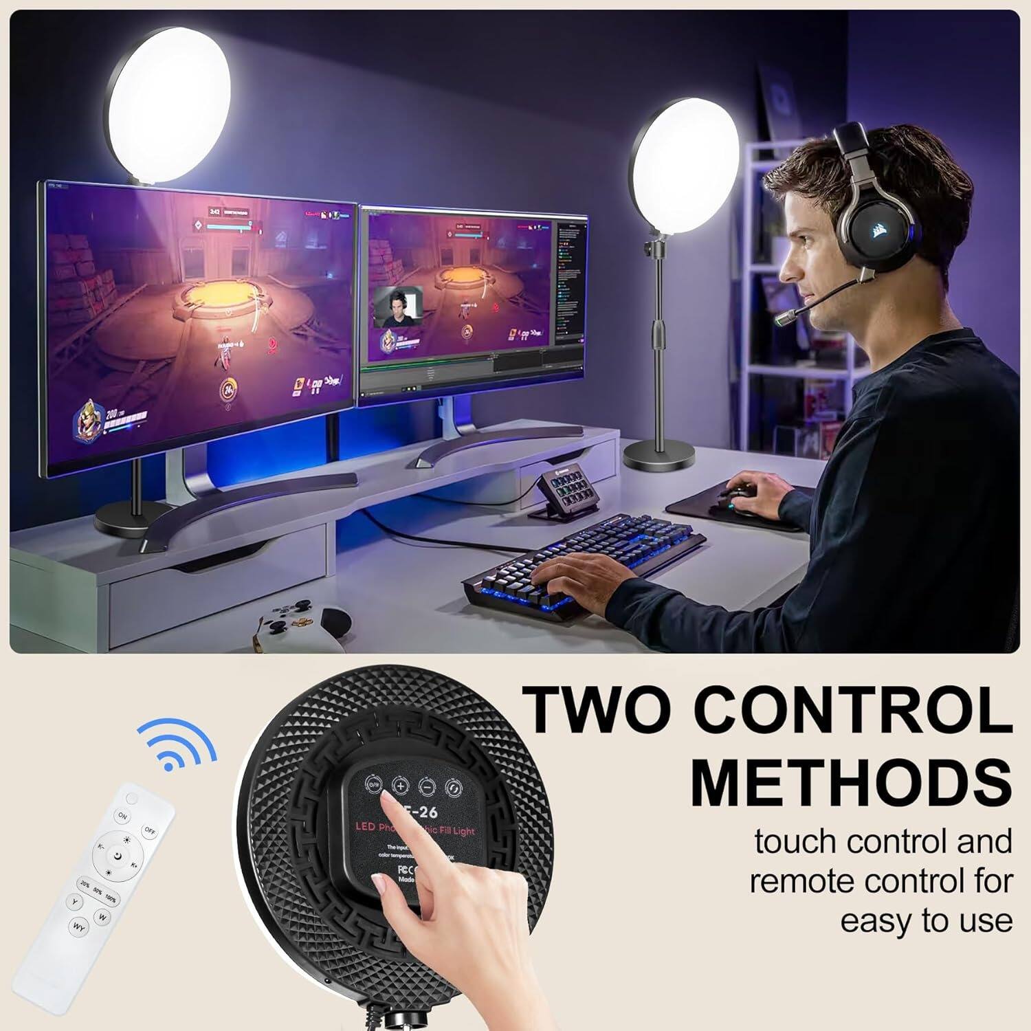 39 3000G - - . -  - in - F o - WT TWO CONTROL METHODS -26 LED / FI Light touch control and ICC - remote control for easy to use

TWO CONTROL METHODS
touch control and remote control for easy to use