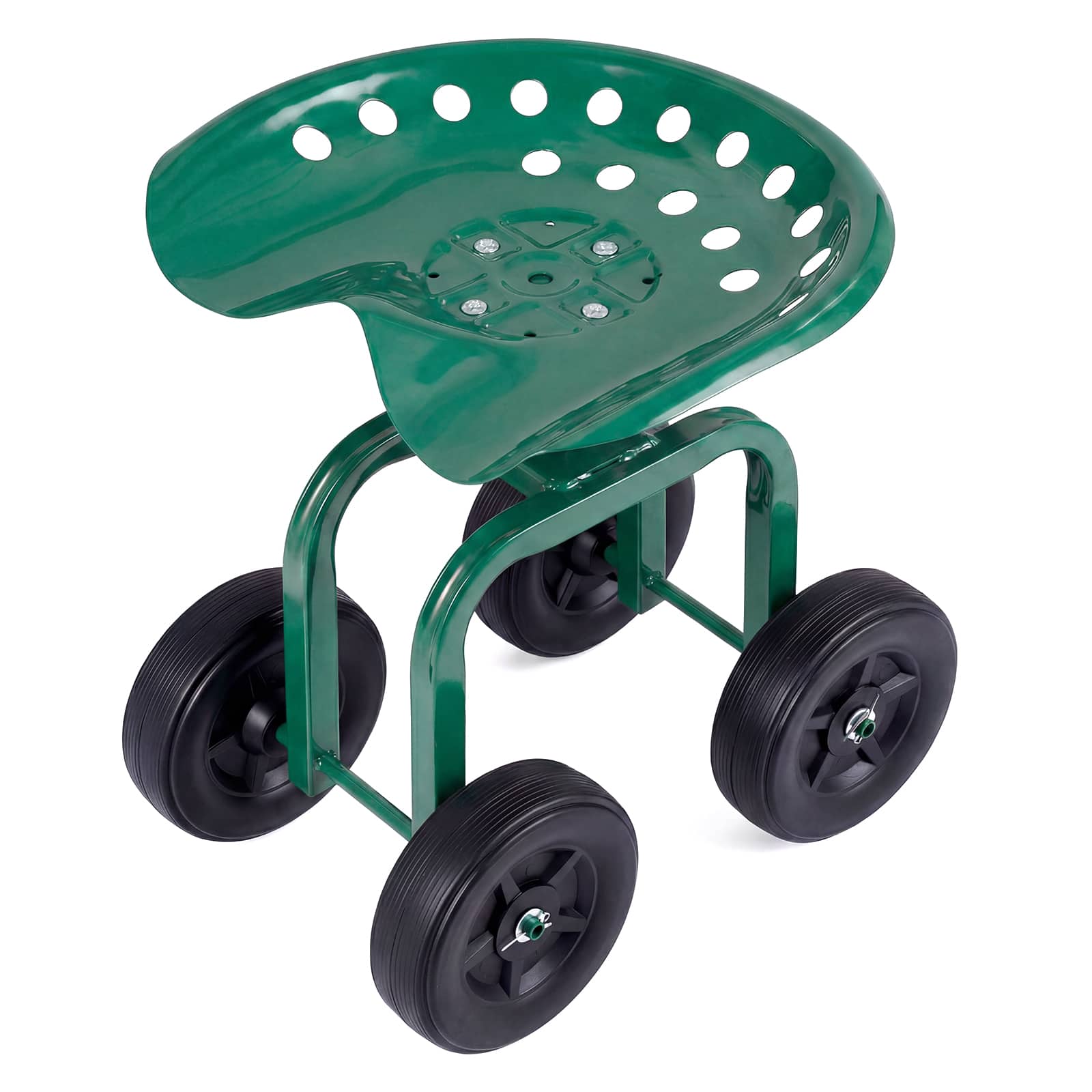 Costway - Rolling Garden Cart Heavy Duty Workseat with 360° Swivel Seat & Adjustable Height - Green price history on PriceWatchPro