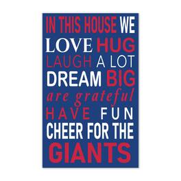 Fan Creations - New York Giants 11" x 19" Briteline In This House Sign - Multicolor