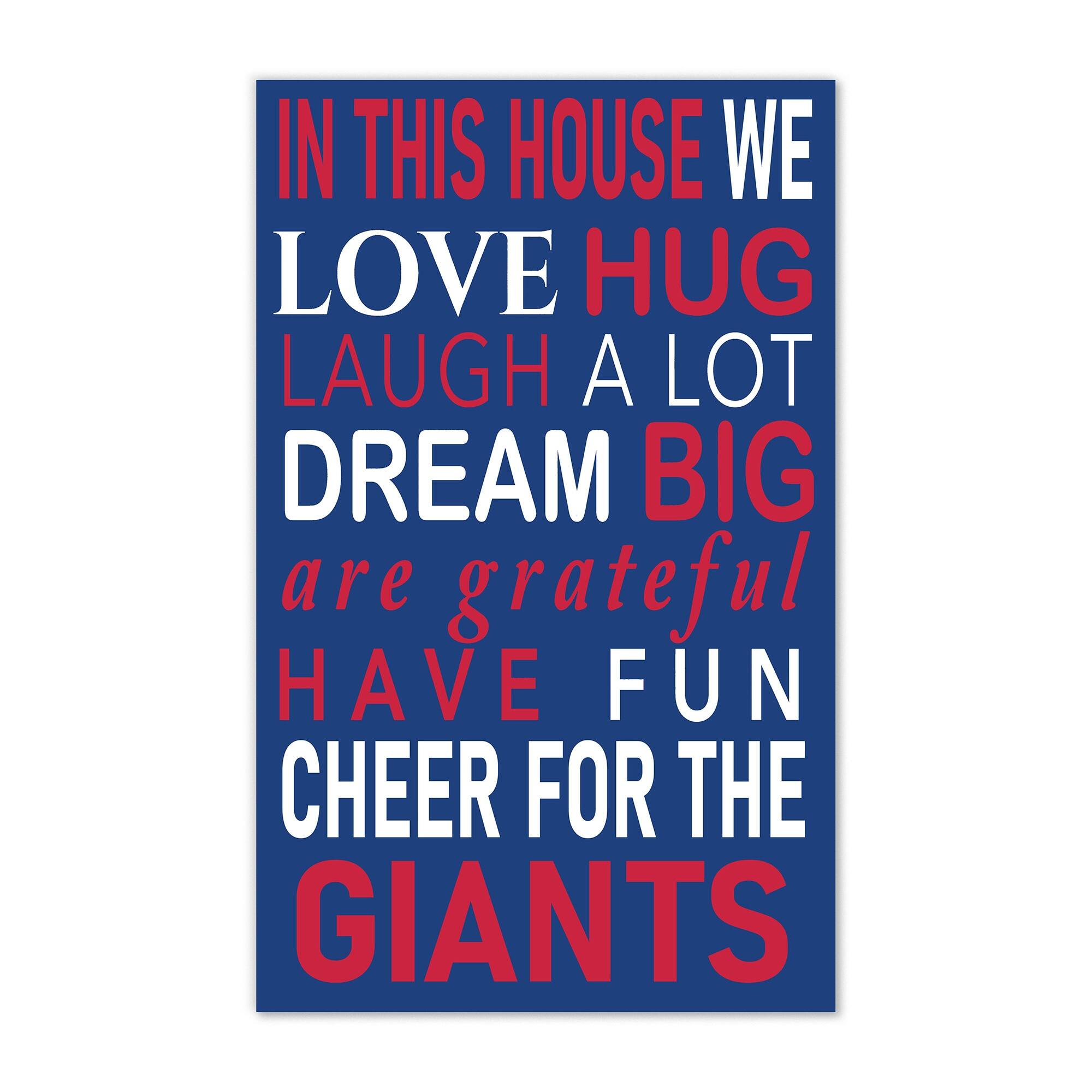 New York Giants 11" x 19" Briteline In This House Sign
